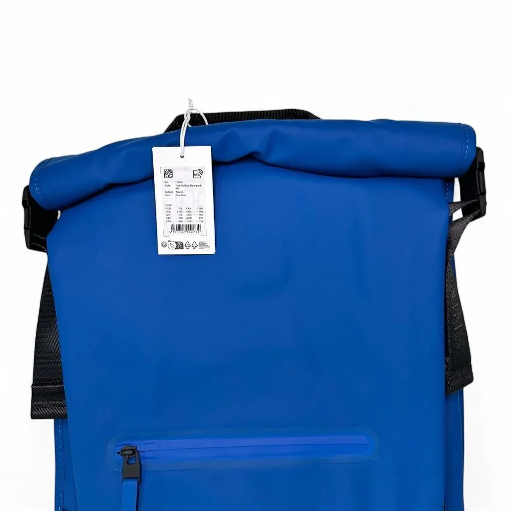 Rains Trail Rolltop Backpack W3 - Blue NWT Unisex